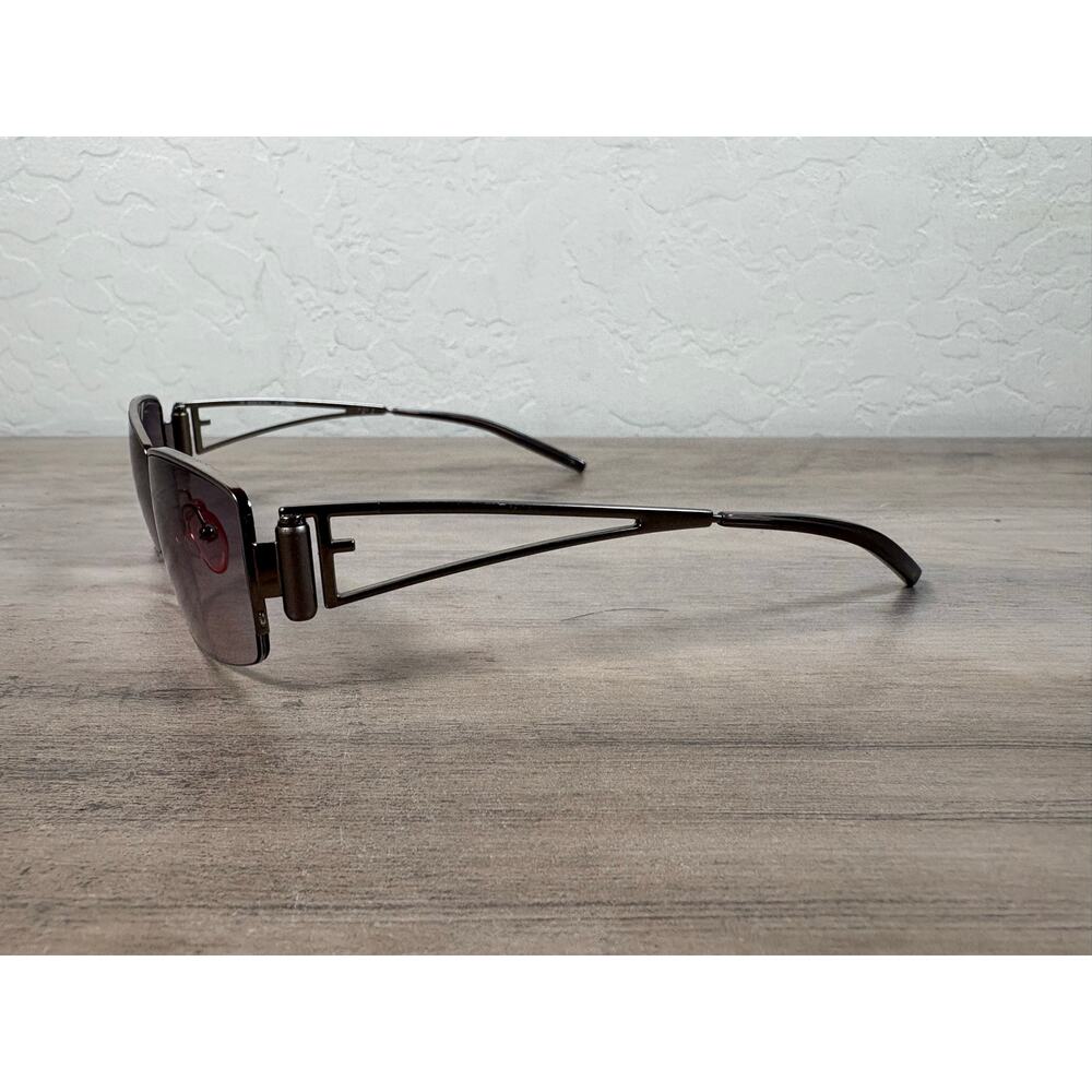 Fendi Gunmetal Semi-Rimless‎ Women's Sunglasses 383- Made in Italy- 58mm- EUC